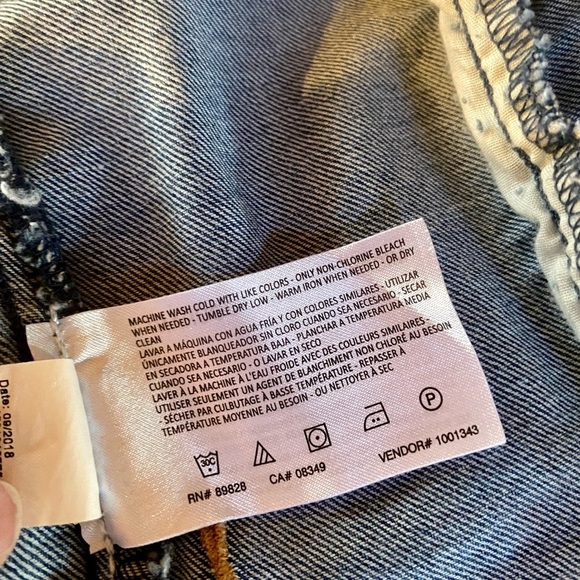 🔥Vintage America Raw Hem Belted Keli Jean Jacket🔥  NWOT - Picture 9 of 13